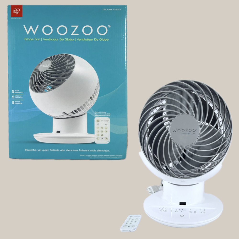 Woozoo Globe Fan Multi-Directional 5 Speed Timer Oscillating Remote New Open Box